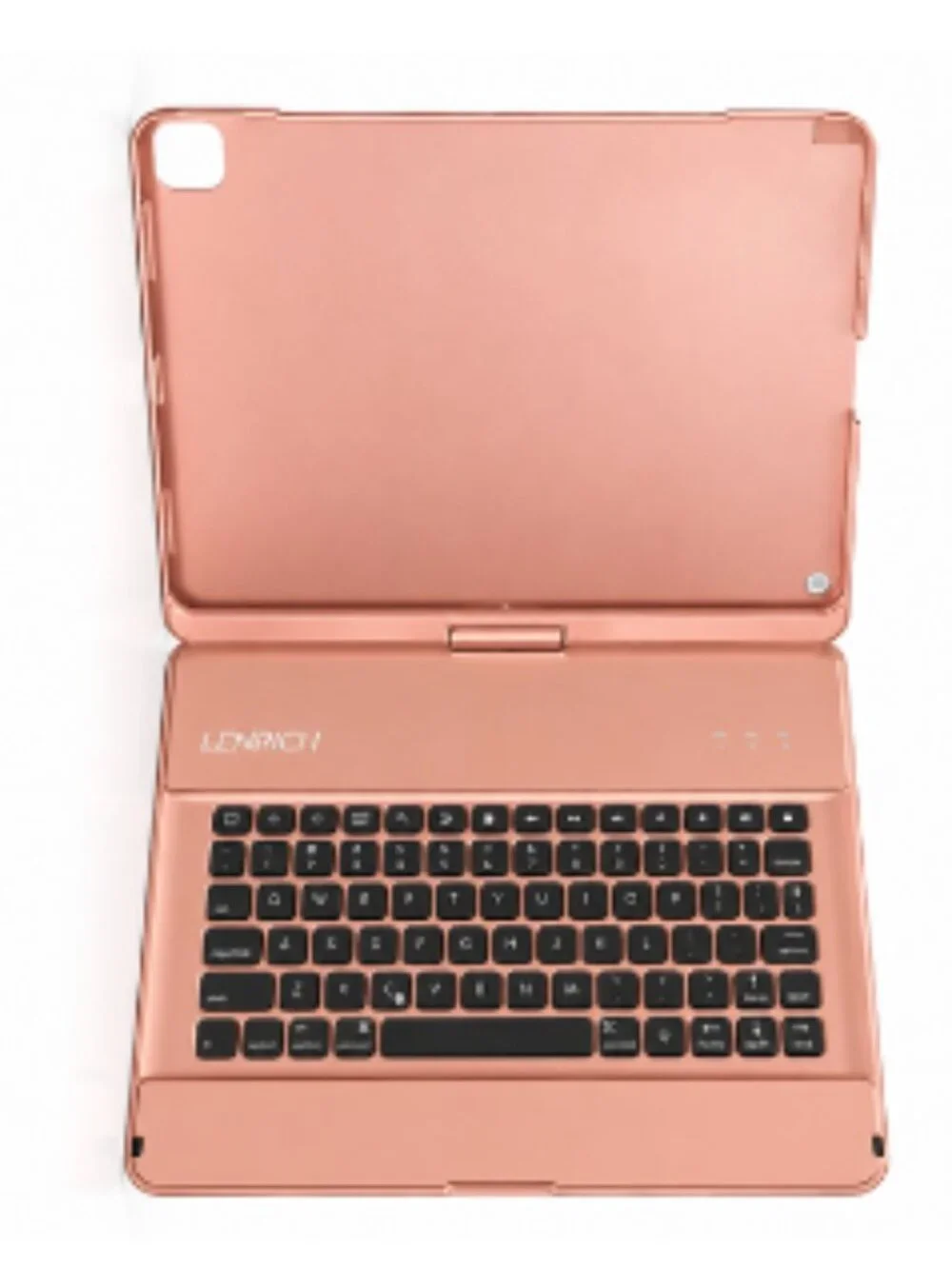 LENRICH iPad Pro 12.9 Keyboard Case 2018 3rd 2020 4th Gen Rose Gold 360